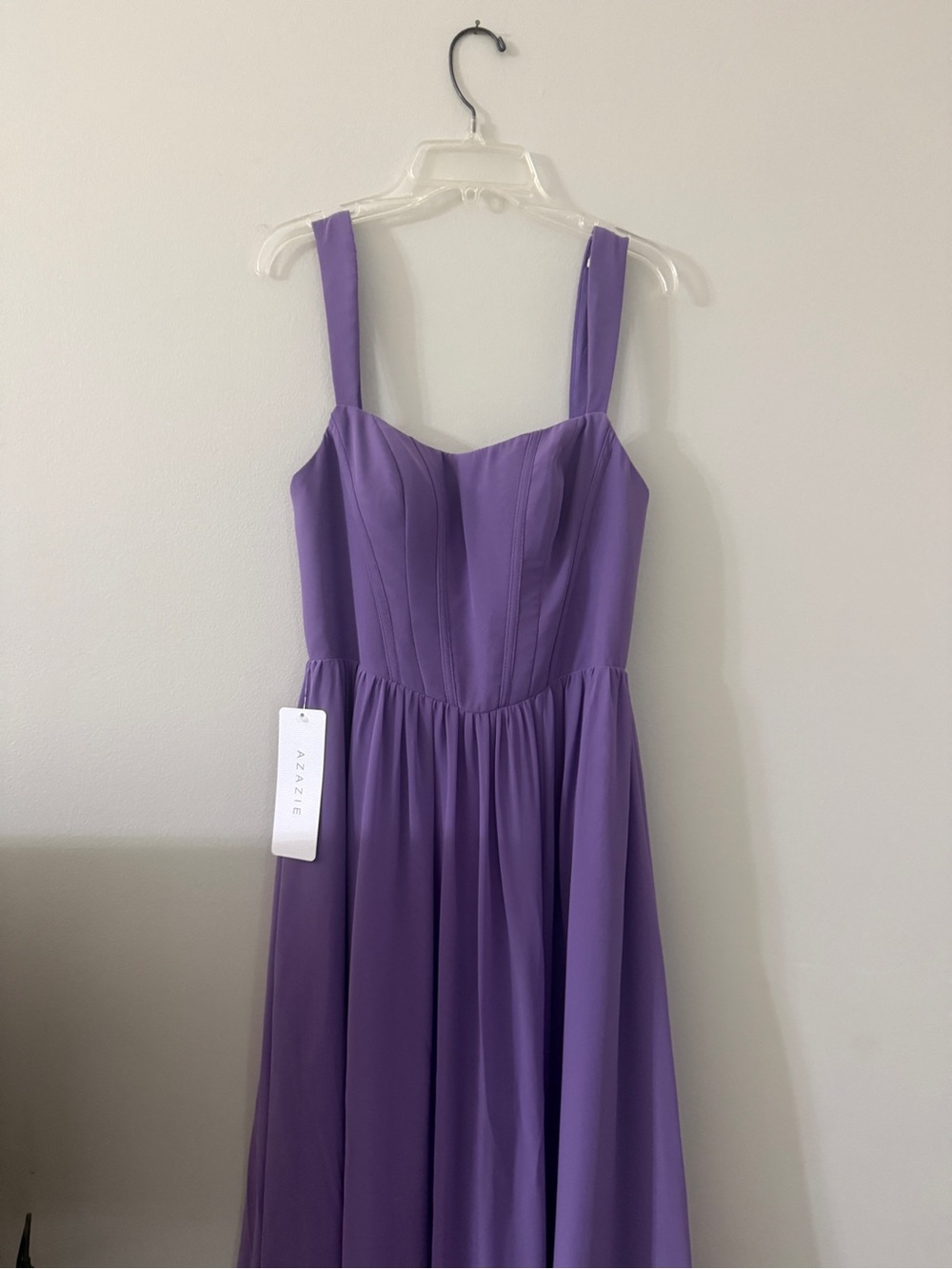 Azazie Lavender Sweetheart Neckline Maxi Dress